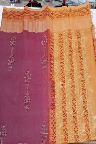 MANAMEDU BLOCK PRINTED SAREES WITH BLOUSE
